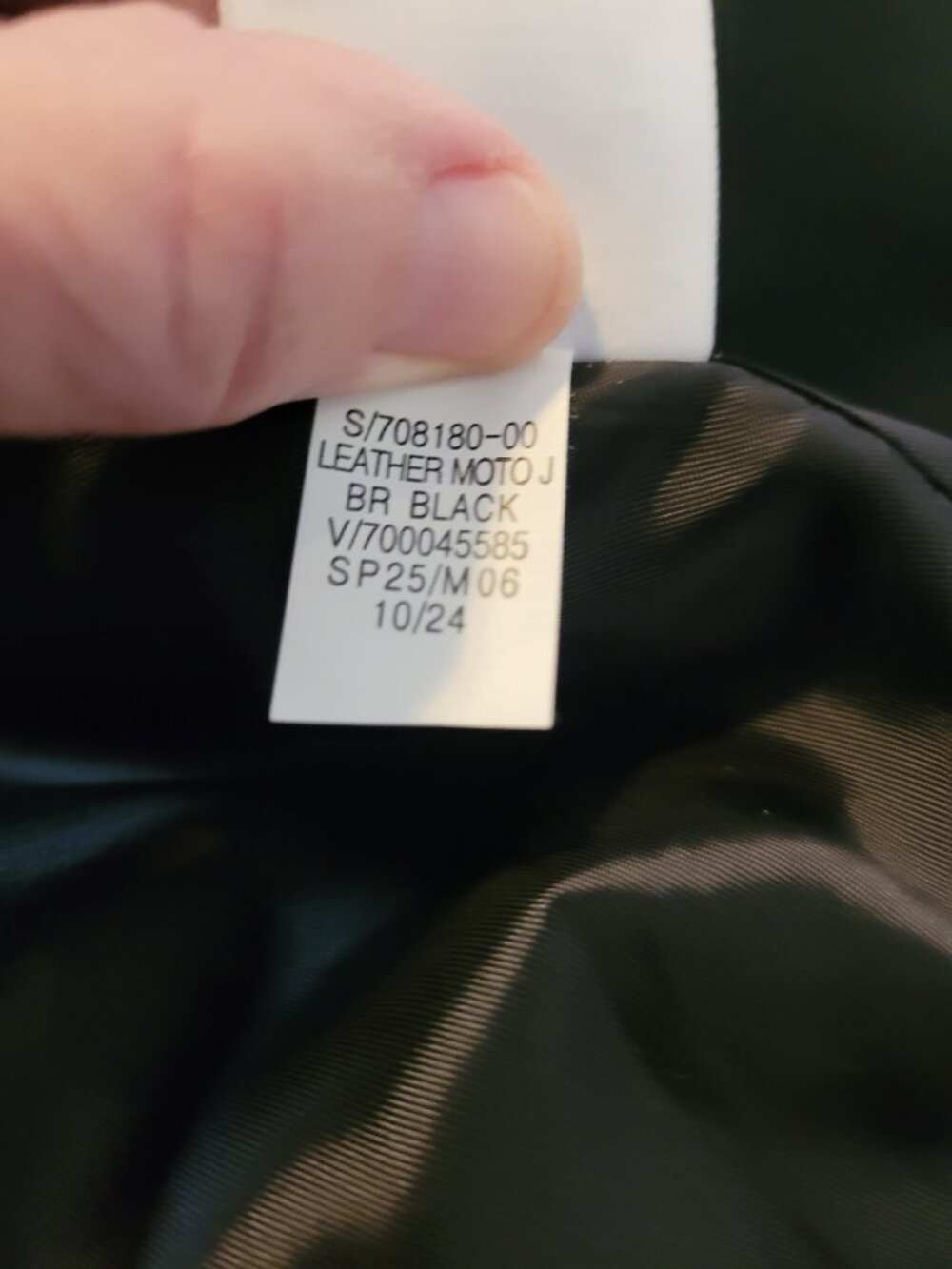 Banana Republic Black Leather Moto Jacket Large - Picture 5 of 6